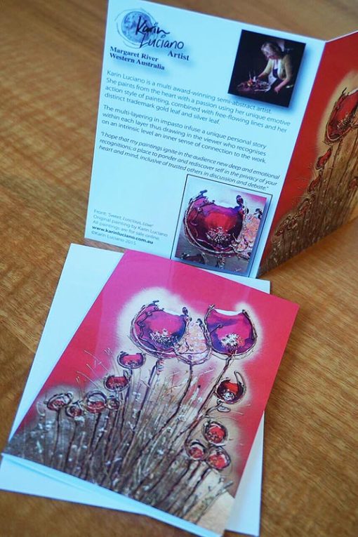 Single Greeting Card. Sweet Luscious Love