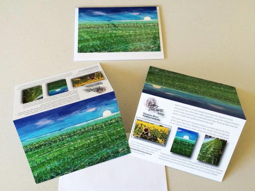 Single Greeting Card. Toasting to Love in the Vineyards - Image 3