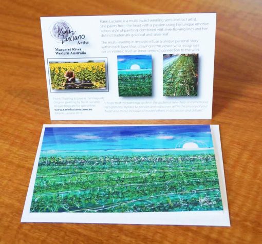 Single Greeting Card. Toasting to Love in the Vineyards